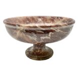 Pink veined marble bowl