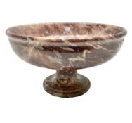 Pink veined marble bowl