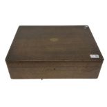 Wooden Canteen containing assorted silver plated cutlery