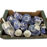 Collection of blue and white ceramics