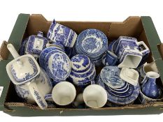 Collection of blue and white ceramics