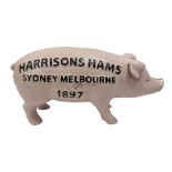 Cast iron Harrisons Hams money box