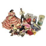 Collection of International collectors dolls to include battery operated dancing Spanish Flamenco do