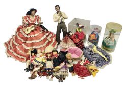 Collection of International collectors dolls to include battery operated dancing Spanish Flamenco do