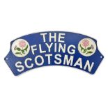 Cast metal sign 'The Flying Scotsman'