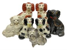 Two Pairs of Staffordshire style dogs