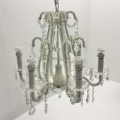 Single six branched chandelier