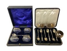 Cased set of six spoons by Cooper Brothers & Sons
