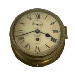 Sestrel brass cased bulkhead clock