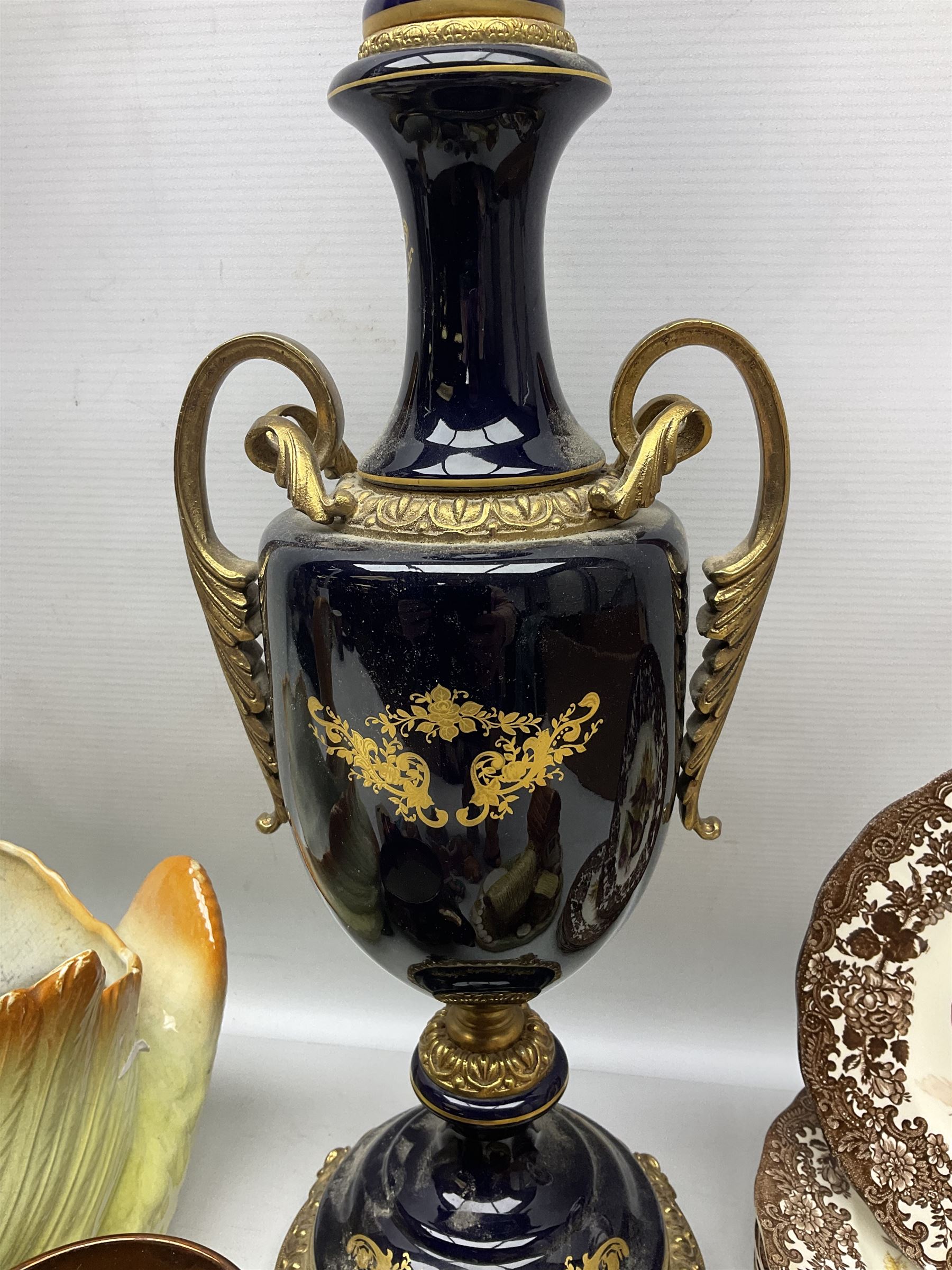 Sevres style vase and cover - Image 9 of 9
