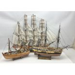 Wooden scale model model of a galleon 'Fragata Siglo XVIII ship