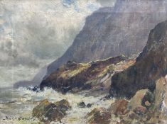 Owen Bowen (Staithes Group 1873-1967): Rocks near Ravenscar