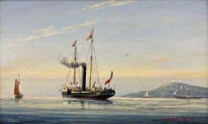 Geoff Hunt RMS (British 1948-): 'Victoria and Albert I Leaving Carrick Roads on 8th September 1845