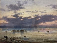 William Stephen Coleman (British 1829-1904): Sunset on the Shoreline