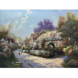 Thomas Kinkade (American 1958-2012): 'Cobblestone Village'