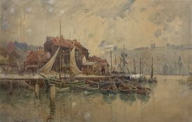 R Wellesley Webster (British exh.1887-1903): Dock End Whitby