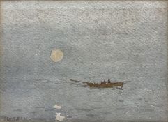 Ernest Dade (Staithes Group 1868-1934): Rowing in Open Water at Dawn