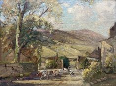 Gordon Clifford Barlow (British 1913-2005): 'Kettlewell - Yorkshire Dales'