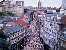 Spencer Tunick (American 1967-): 'Naked on the Tyne'