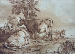 Attrib. Thomas Sidney Cooper (British 1803-1902): Cattle at Rest