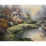 Thomas Kinkade (American 1958-2012): 'Everett's Cottage'