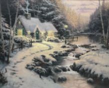 Thomas Kinkade (American 1958-2012): 'Evening Glow'