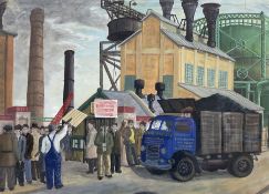 Malcolm David Thackwray (British 1943-2015): 'Woking Gas Works Strike 1959'