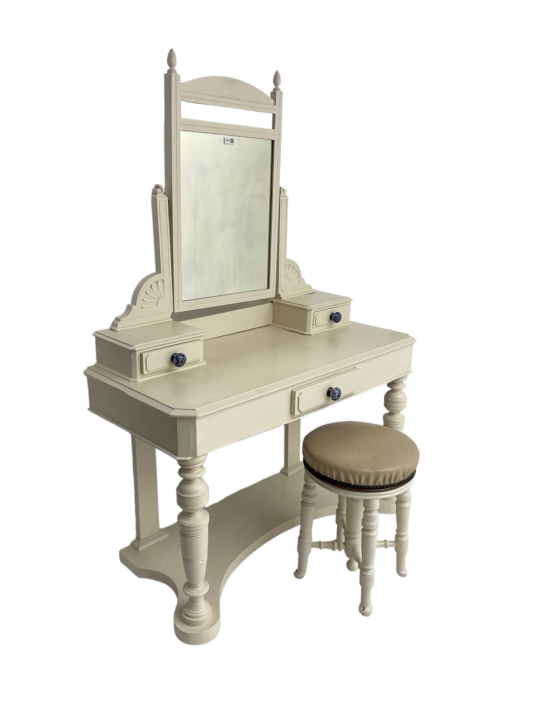 Edwardian cream painted dressing table - Image 5 of 6