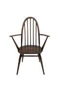 Ercol - medium elm and beech '365a Quaker Back Windsor Armchair'