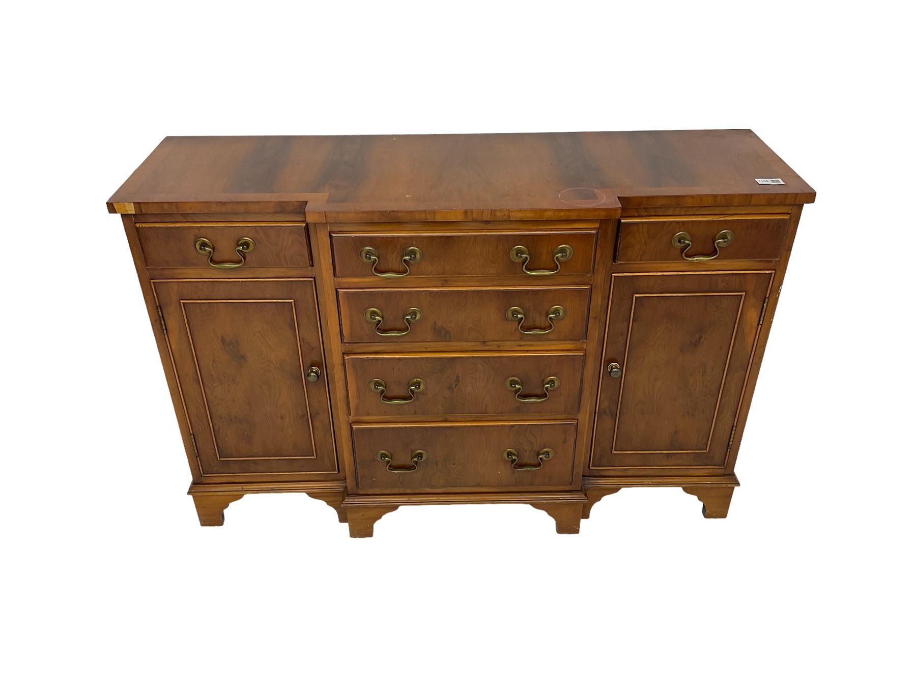 Georgian design mahogany breakfront side cabinet - Image 4 of 5