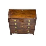 George III figured mahogany bureau