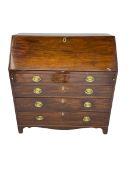 George III figured mahogany bureau