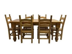 Traditional pine dining table