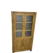 Tall oak cabinet