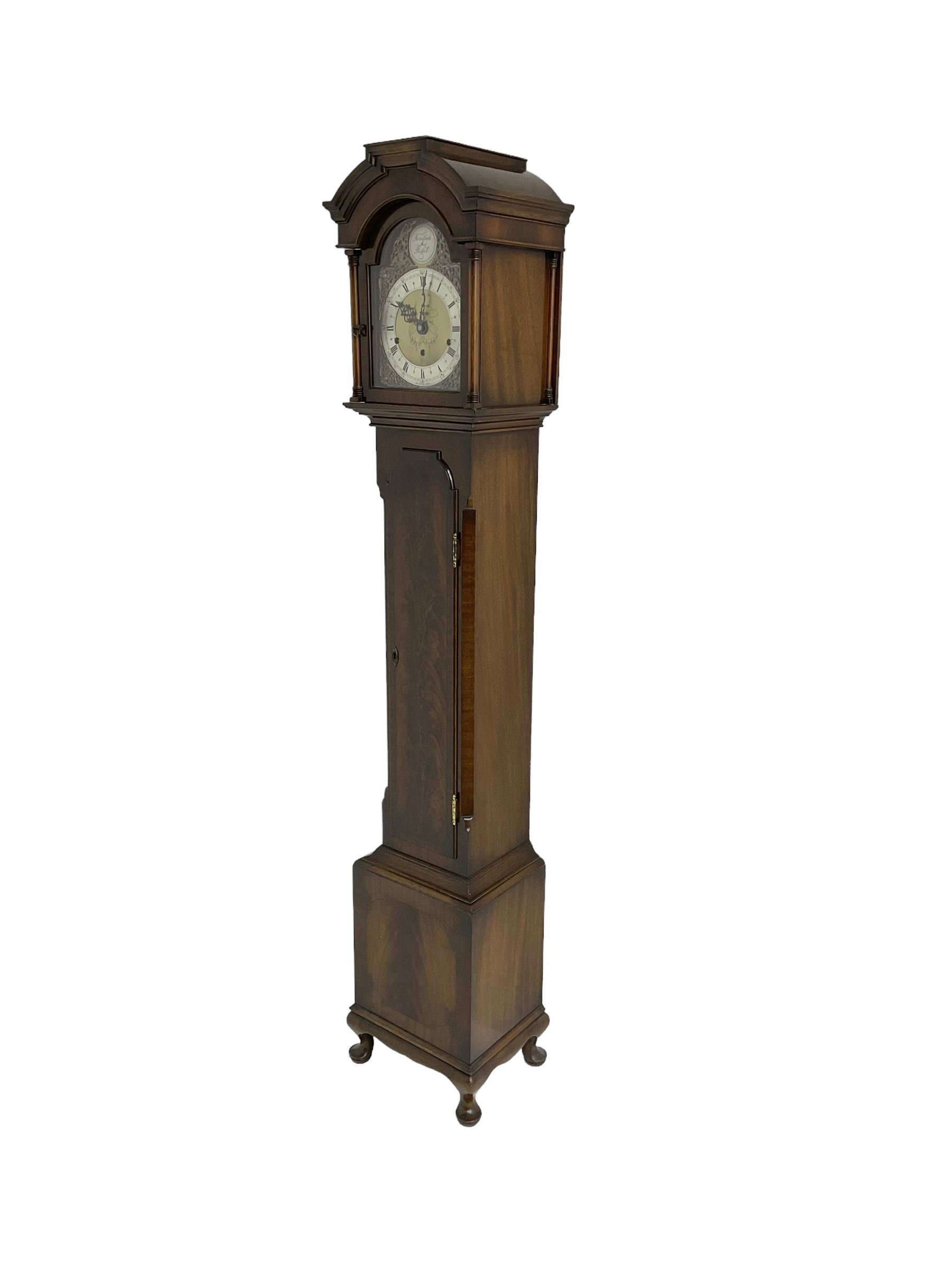 20th century Westminster chiming Grandmother clock - Mahogany case with a three train Elliot movemen - Image 2 of 4