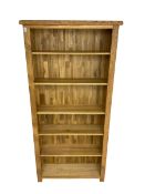 Light oak open bookcase