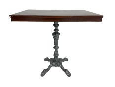 Cast iron rectangular pub table