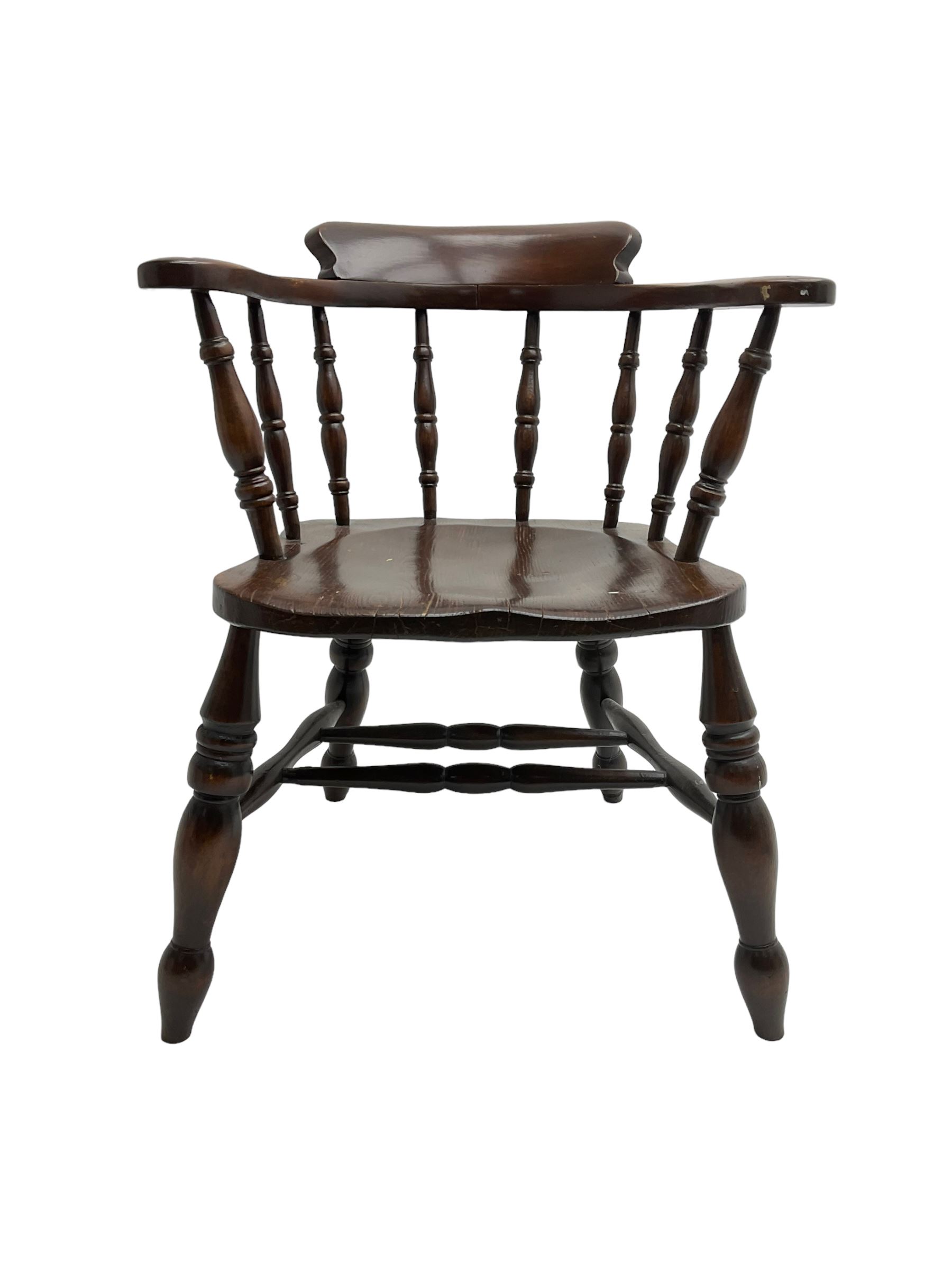20th century elm and beech Captain's elbow chair