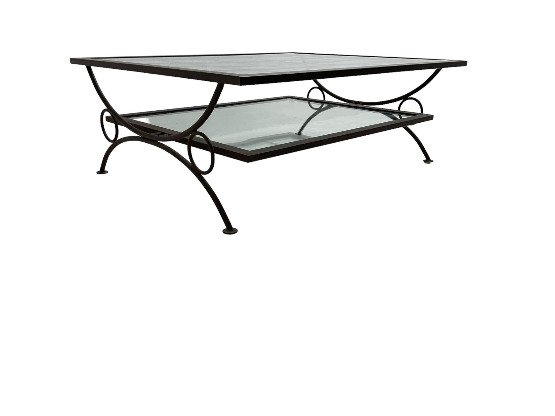 Wrought metal coffee table - Image 5 of 6