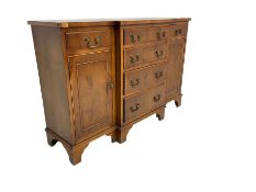 Georgian design mahogany breakfront side cabinet