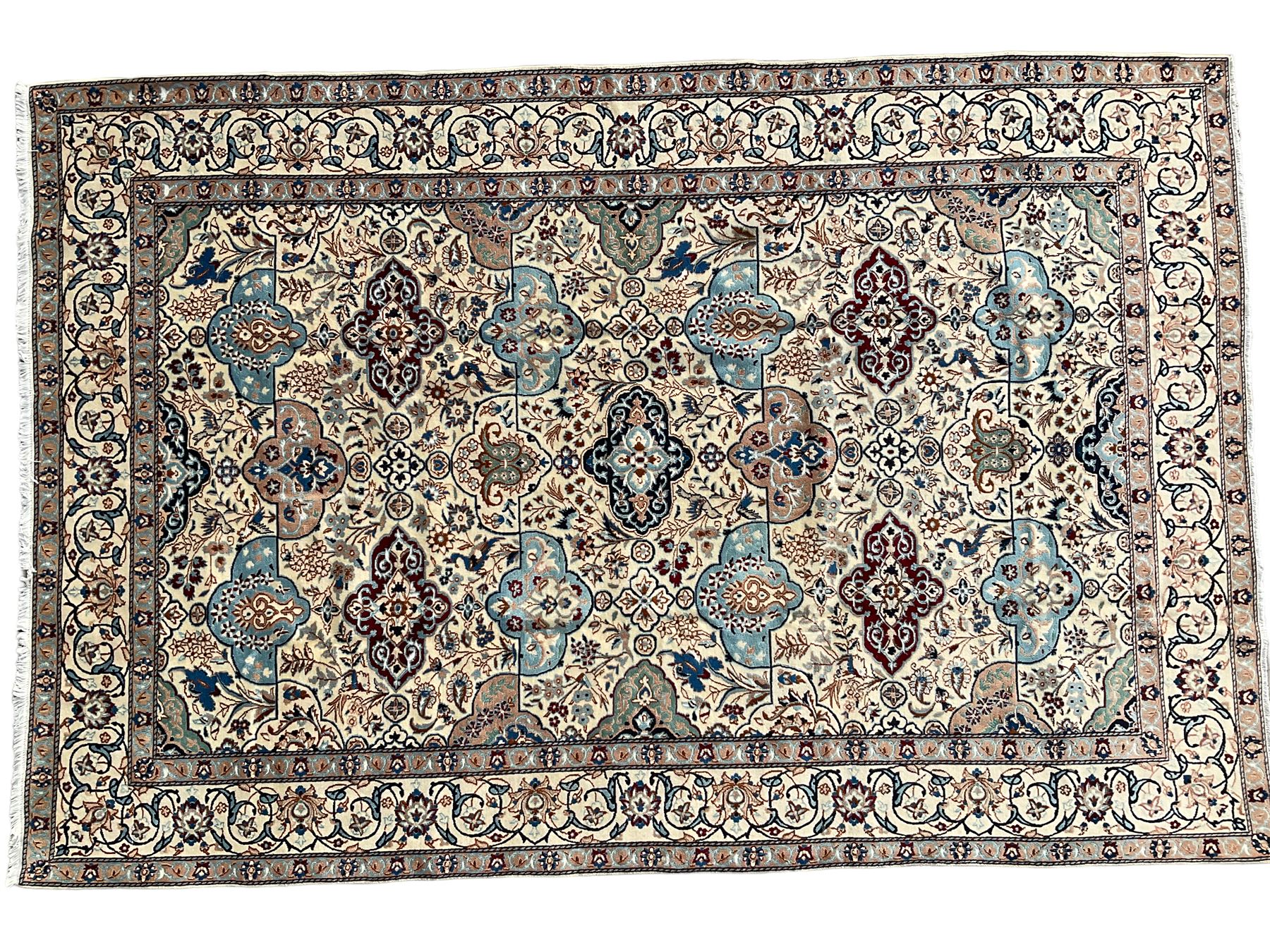 Persian Nain ivory ground rug - Image 6 of 6