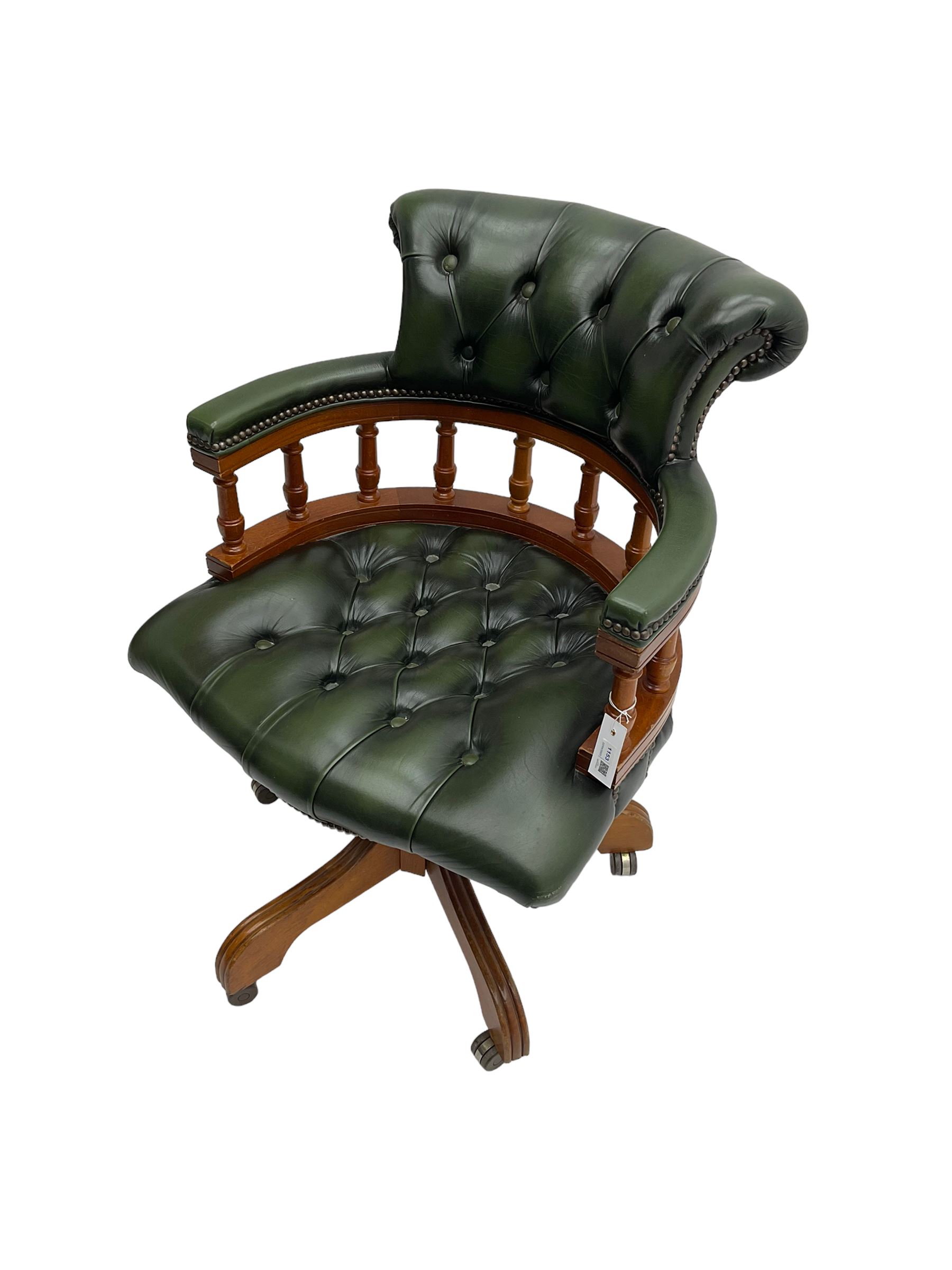 Victorian design captains swivel desk chair - Image 6 of 6