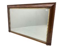 Rosewood overmantle mirror