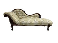 Victorian mahogany chaise longue