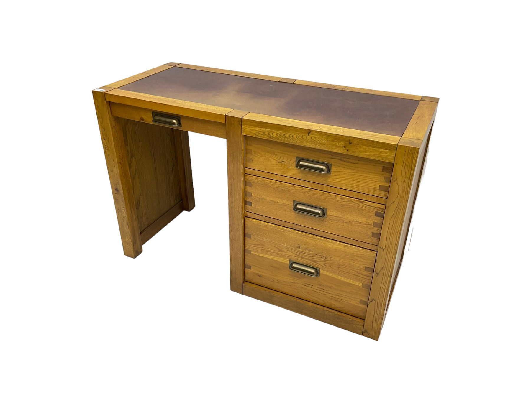 Oak military style desk - Image 5 of 6