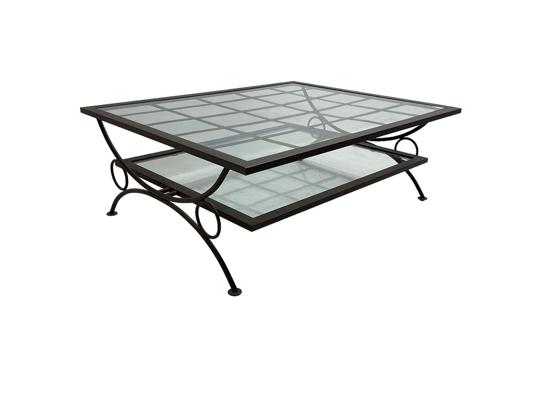 Wrought metal coffee table - Image 3 of 6