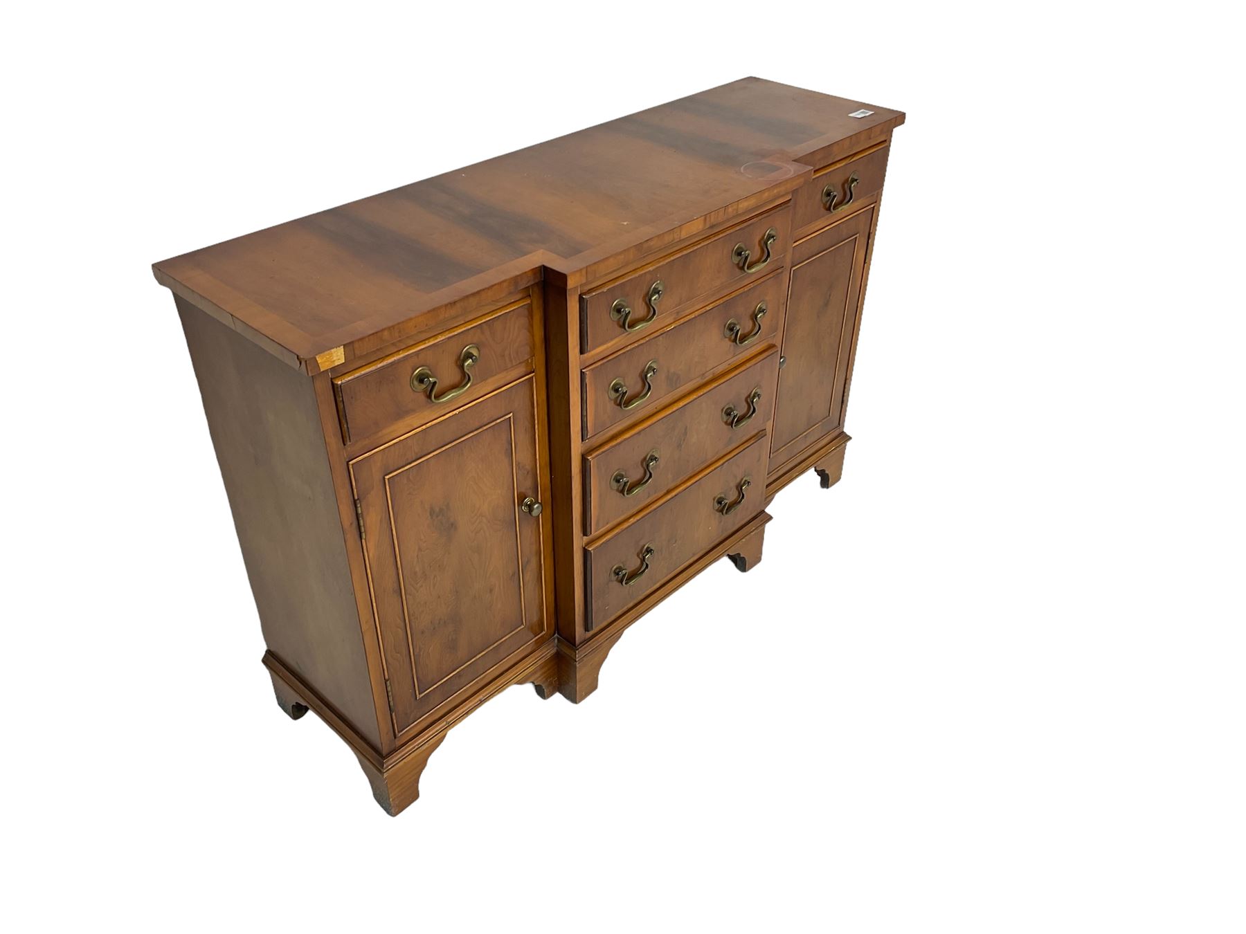 Georgian design mahogany breakfront side cabinet - Image 2 of 5