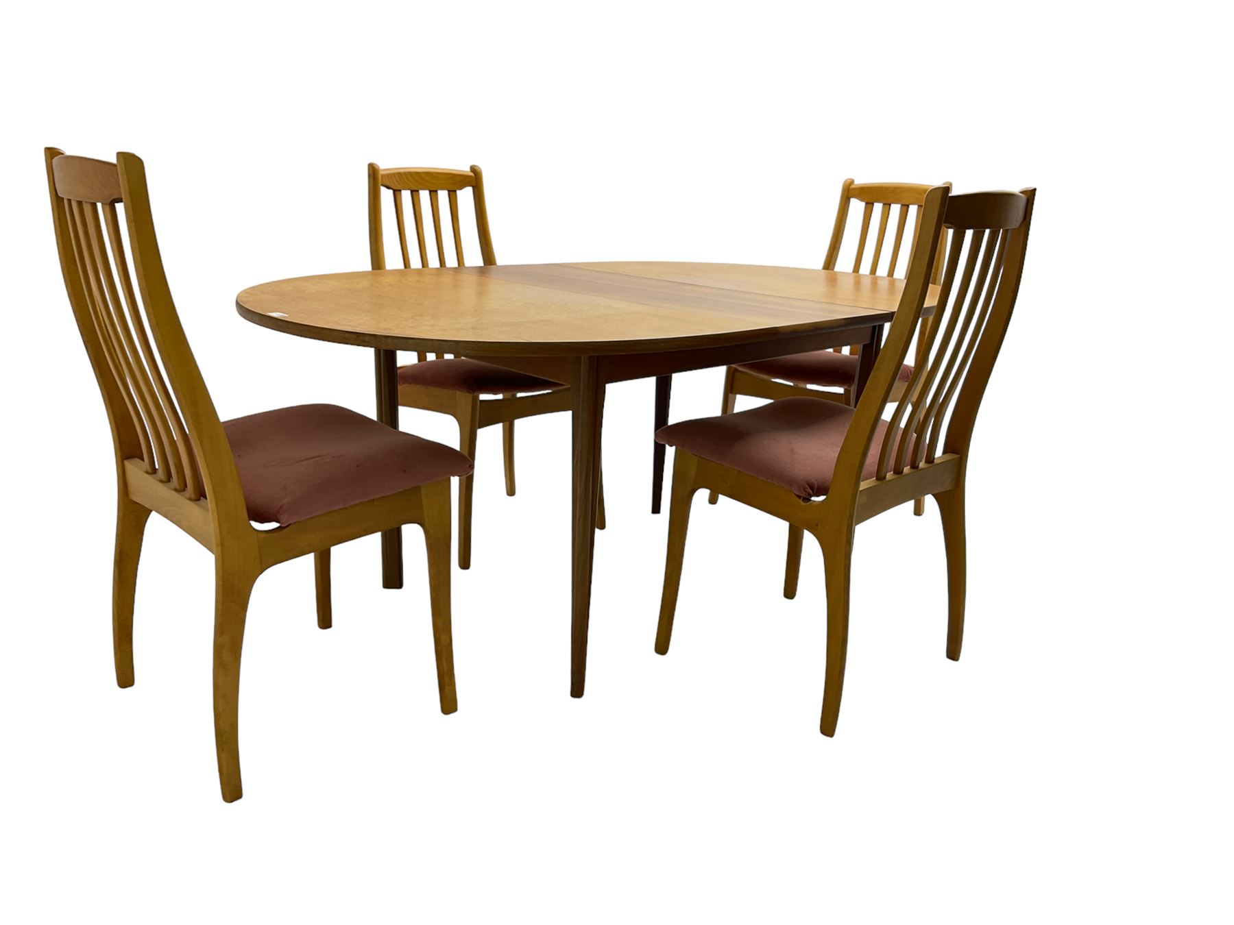 Portwood Furniture - mid-20th century teak extending dining table