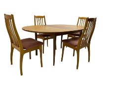 Portwood Furniture - mid-20th century teak extending dining table