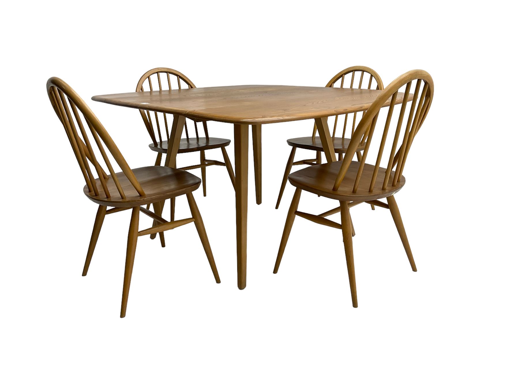 Ercol - elm and beech 'drop-leaf dining table' (W113cm